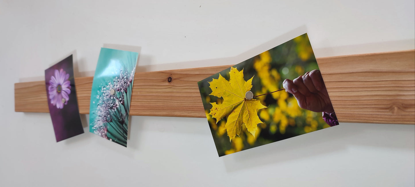 Magnetische Bilderleiste aus Lärchenholz