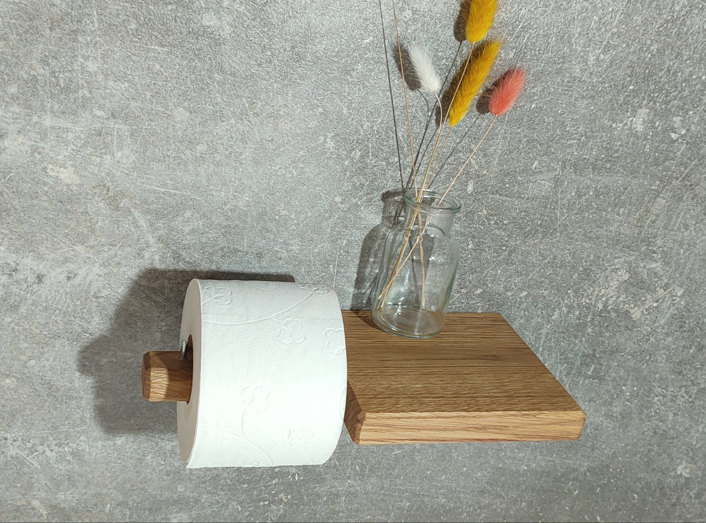 Toilettenpapierhalter aus Eichenholz