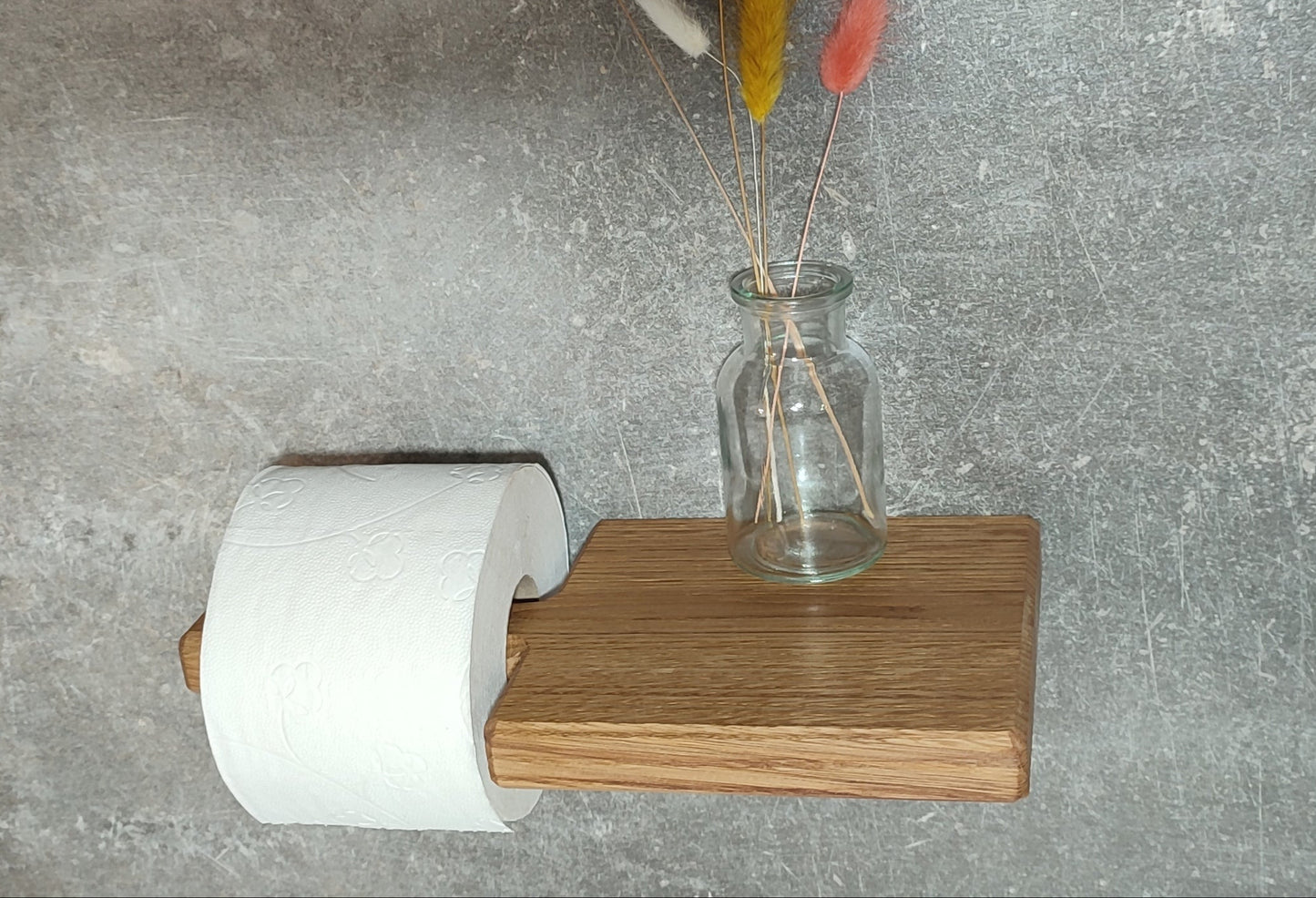 Toilettenpapierhalter aus Eichenholz