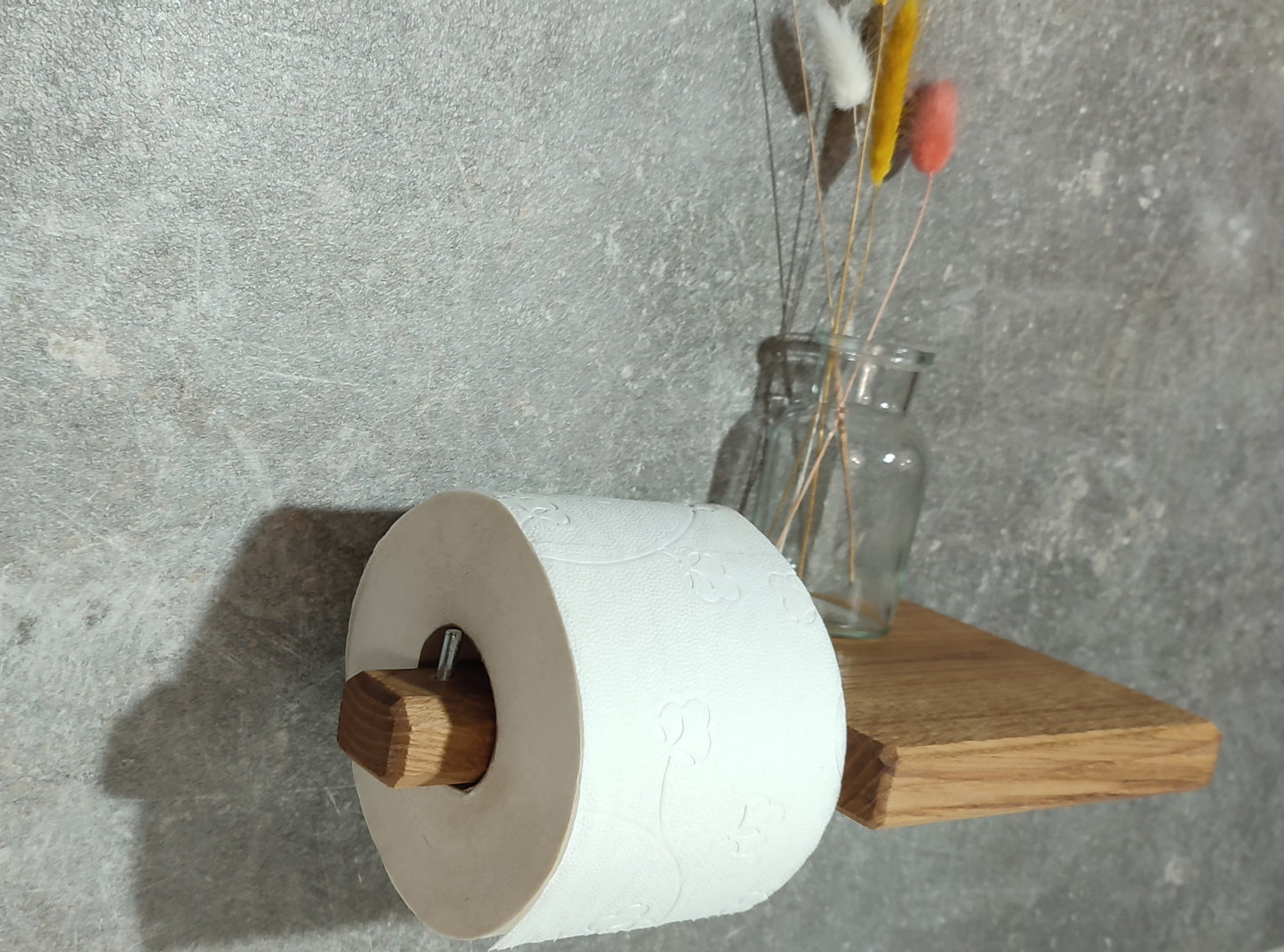 Toilettenpapierhalter aus Eichenholz