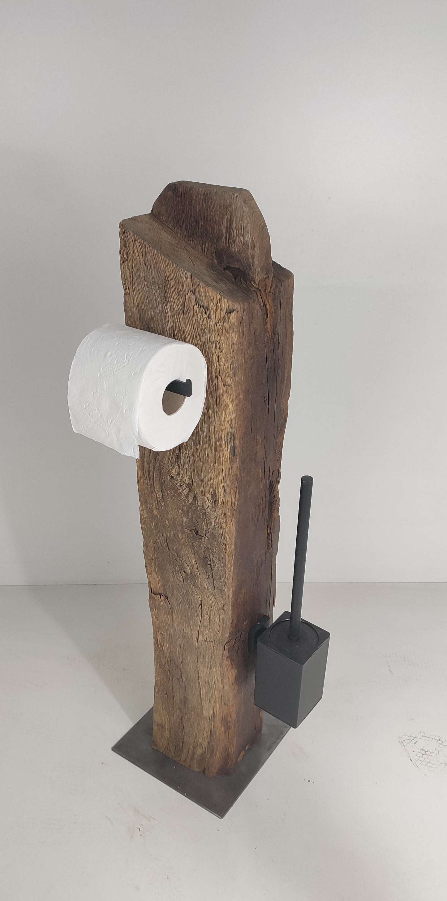 Toilettenpapierhalter aus Eiche-Altholz