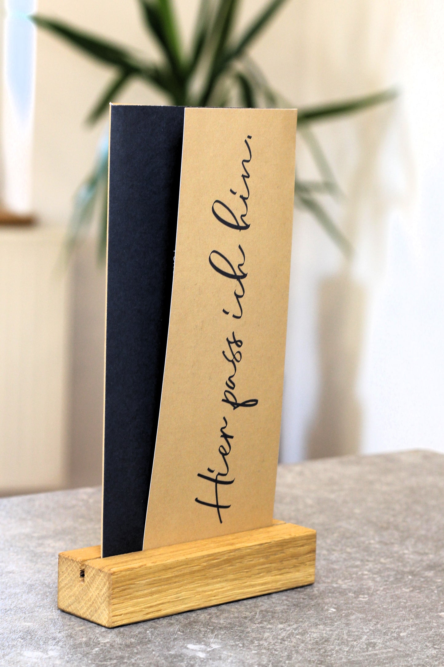 Eichenholz- Foto-/Kartenhalter