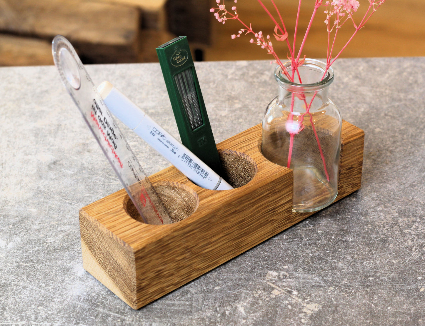 Organizer / Stiftehalter mit Vase