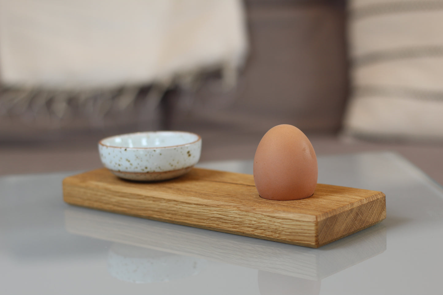 Eierbecher Holz mit Schale