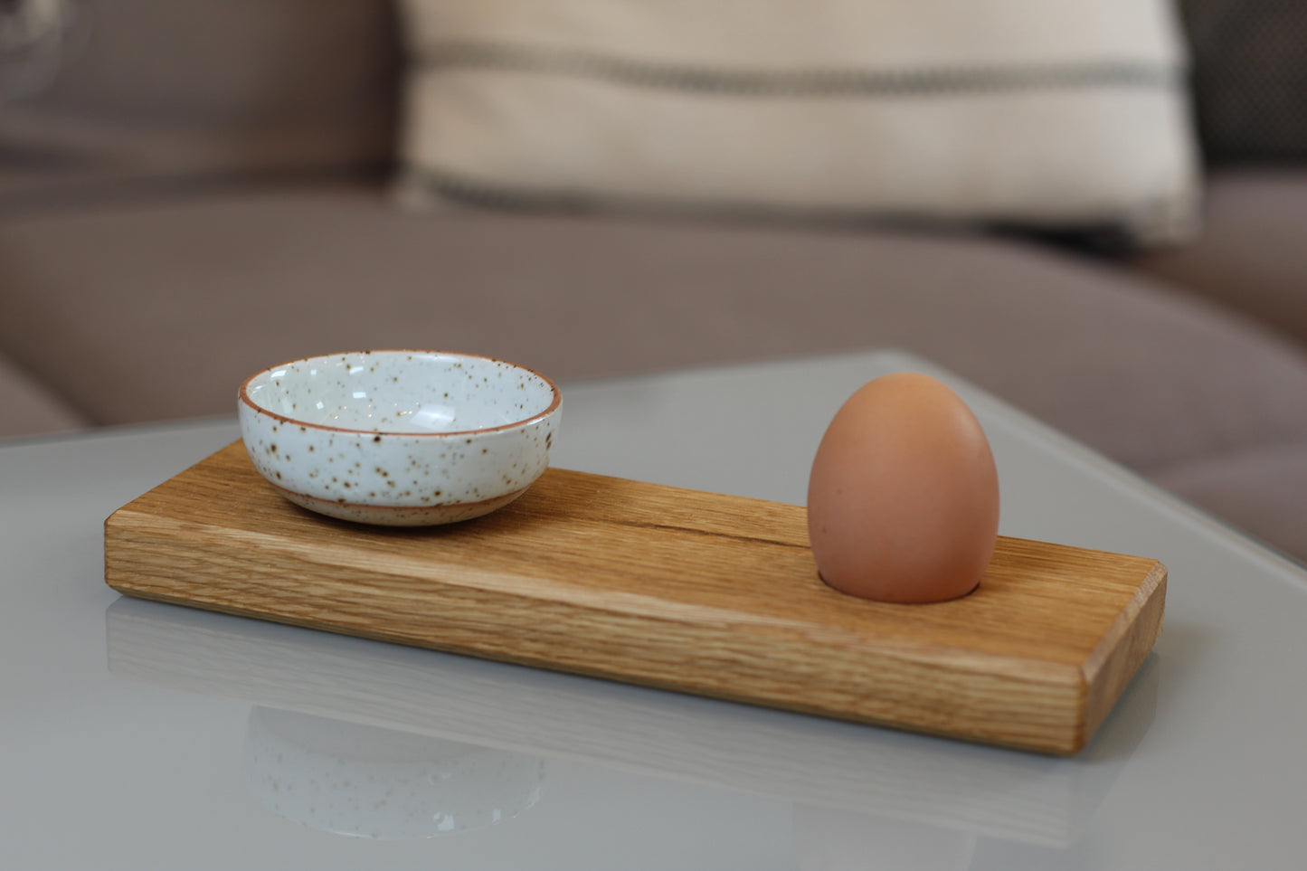 Eierbecher Holz mit Schale