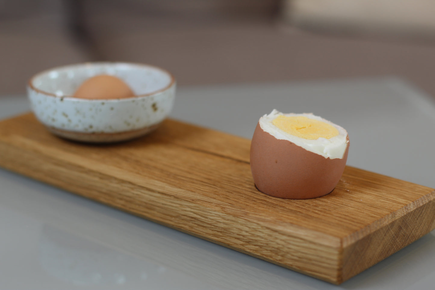 Eierbecher Holz mit Schale