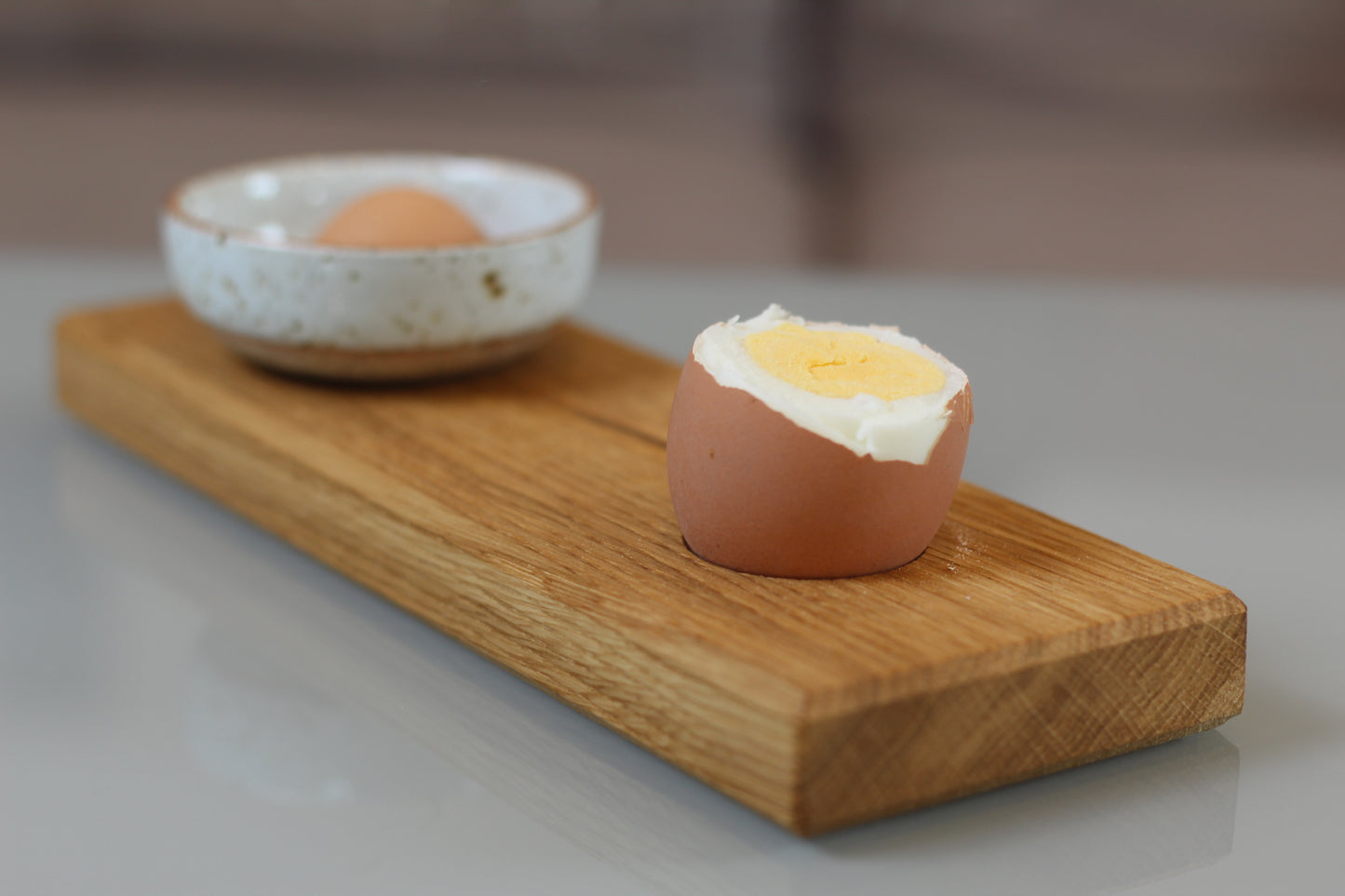 Eierbecher Holz mit Schale