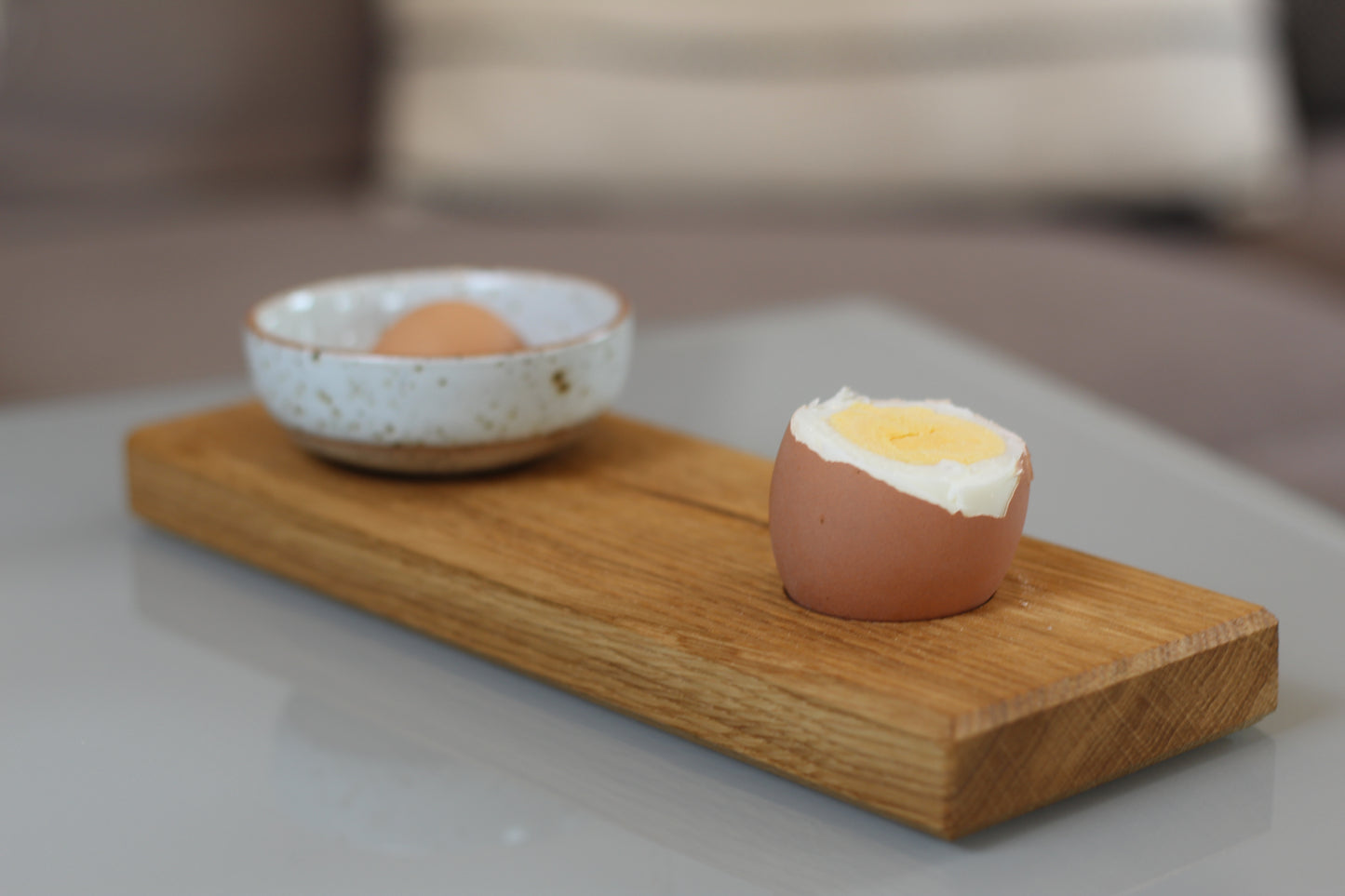 Eierbecher Holz mit Schale