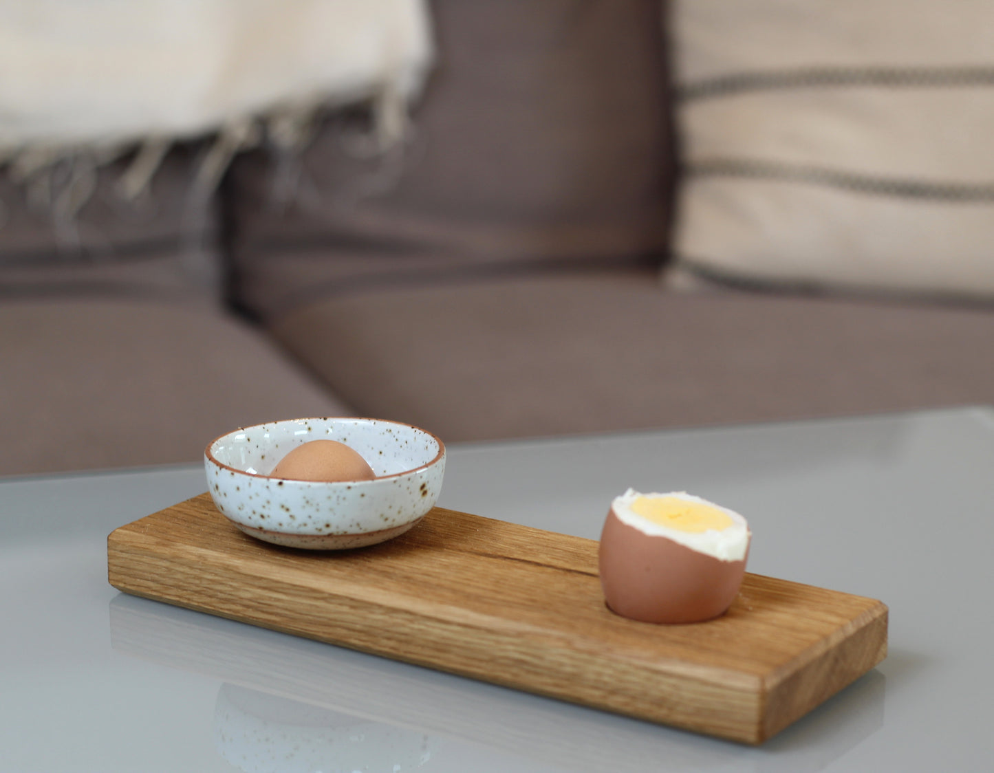 Eierbecher Holz mit Schale