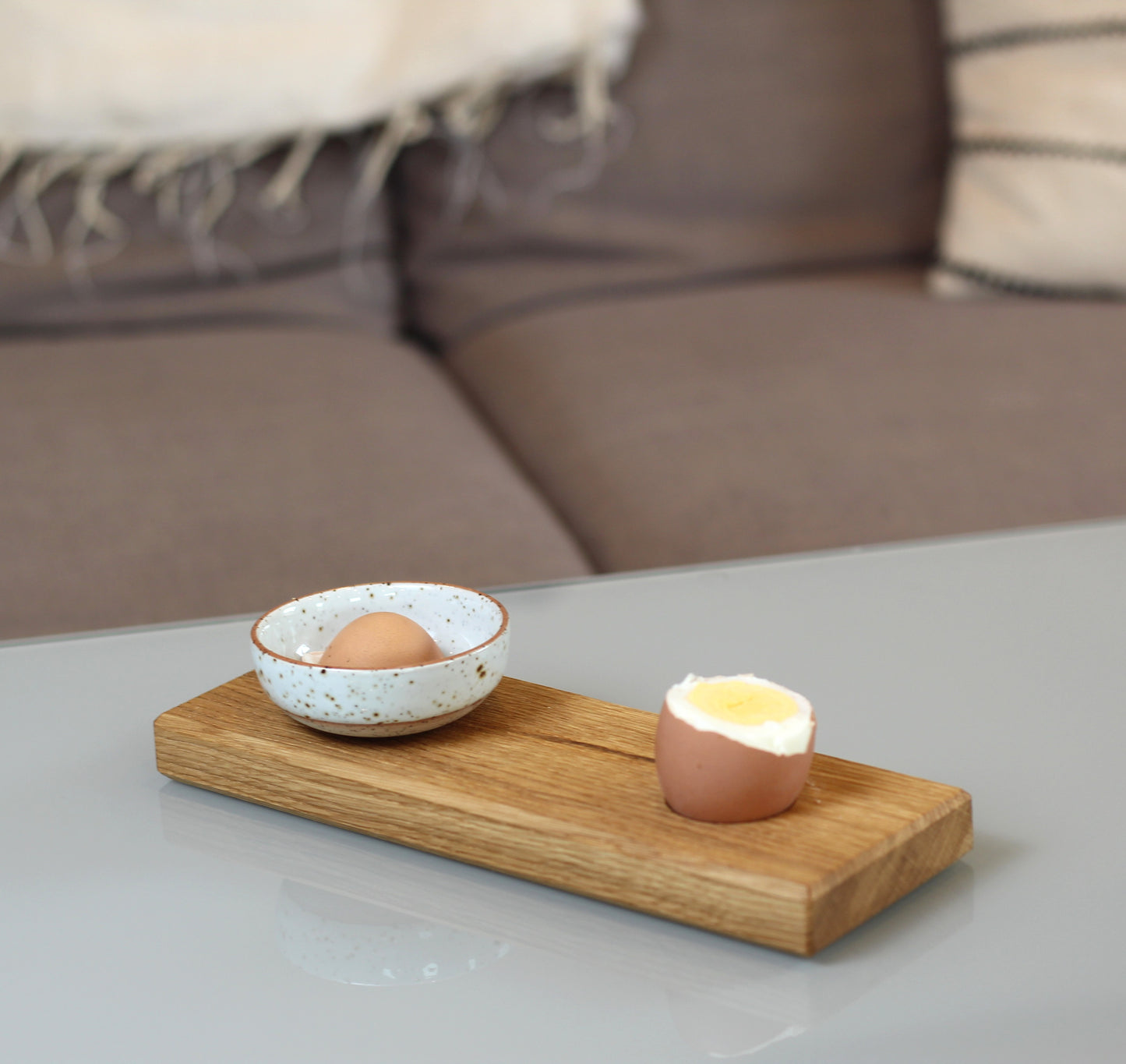 Eierbecher Holz mit Schale