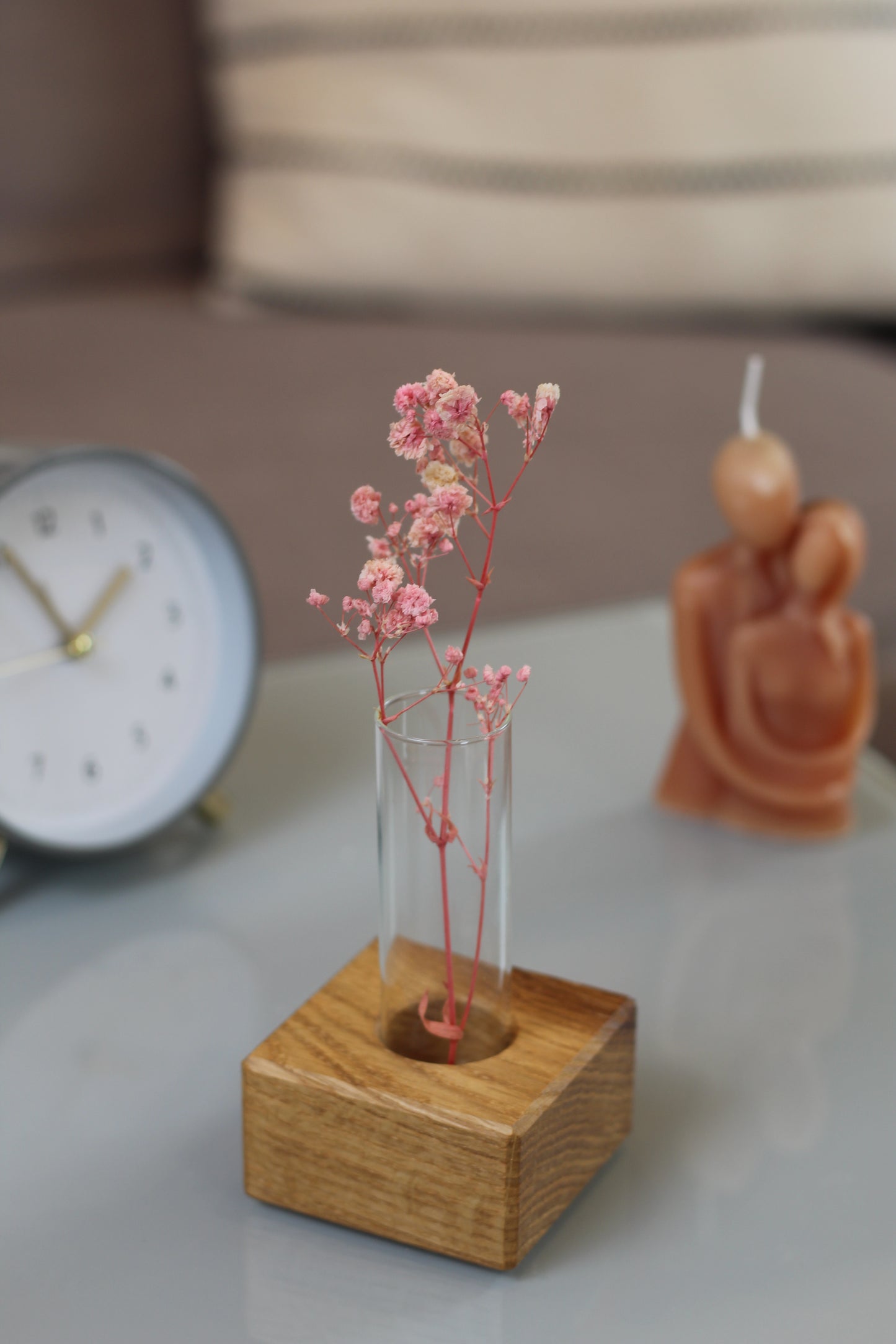 Tischvase aus Eiche xxl Reagenzglas