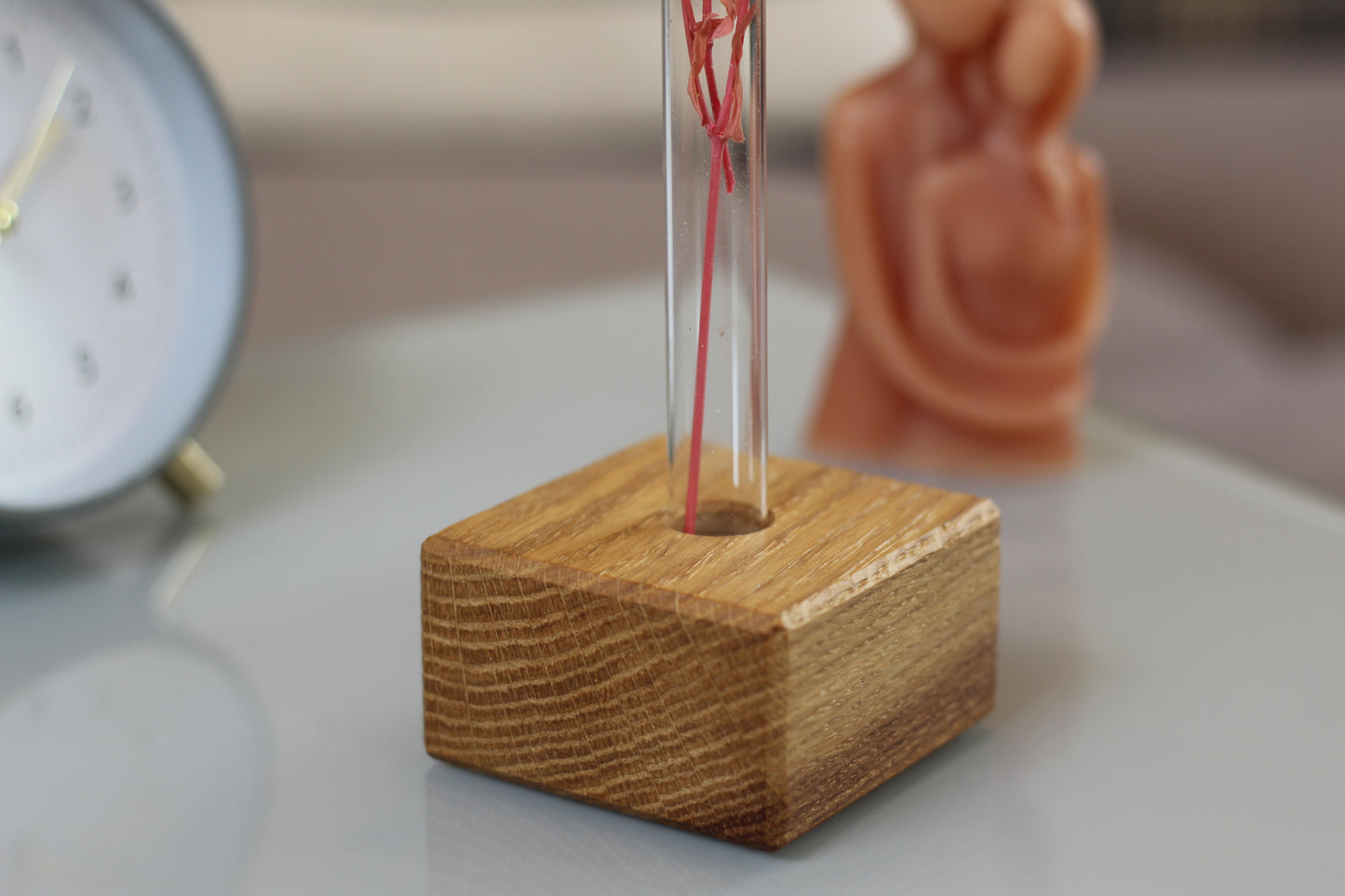 Tischvase aus Eiche Reagenzglas