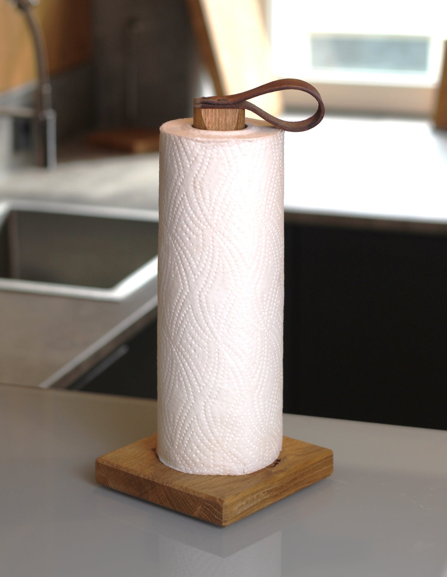 Küchenrollenhalter Holz Eiche