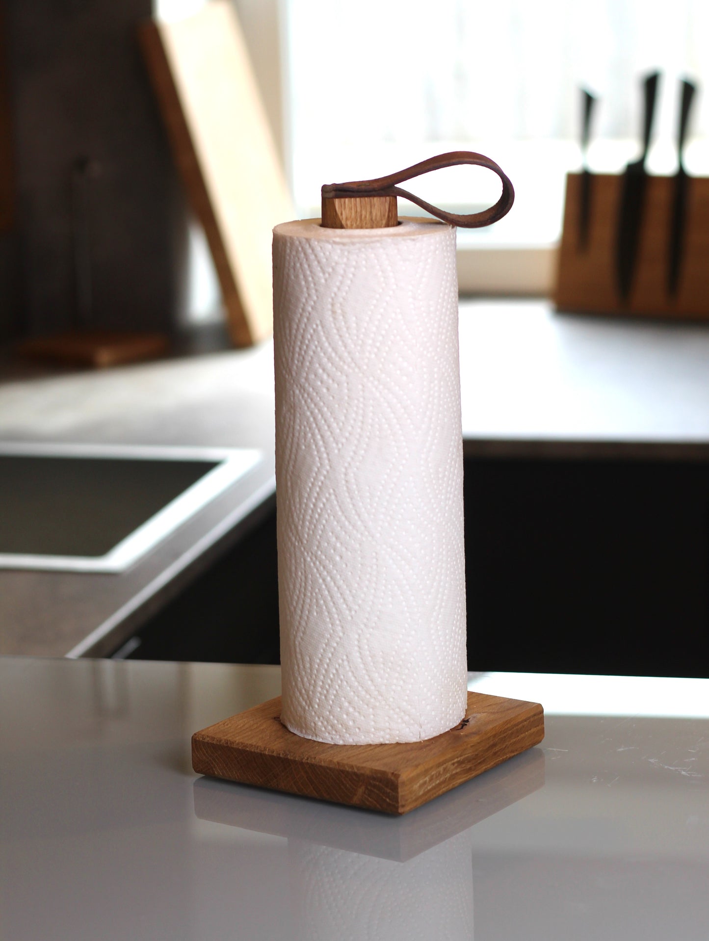 Küchenrollenhalter Holz Eiche