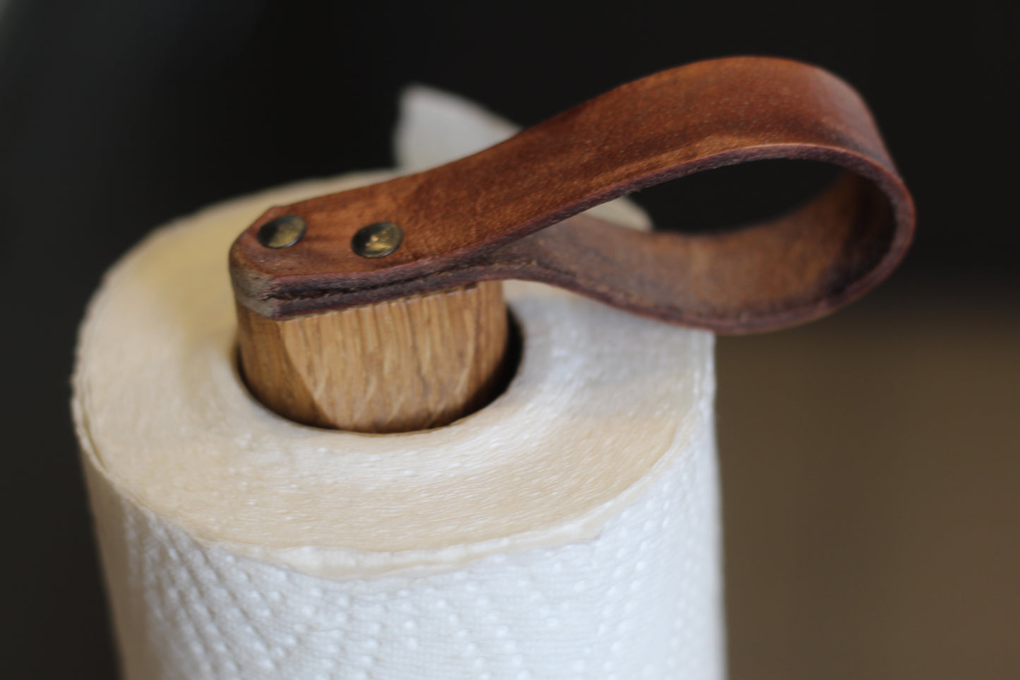 Küchenrollenhalter Holz Eiche