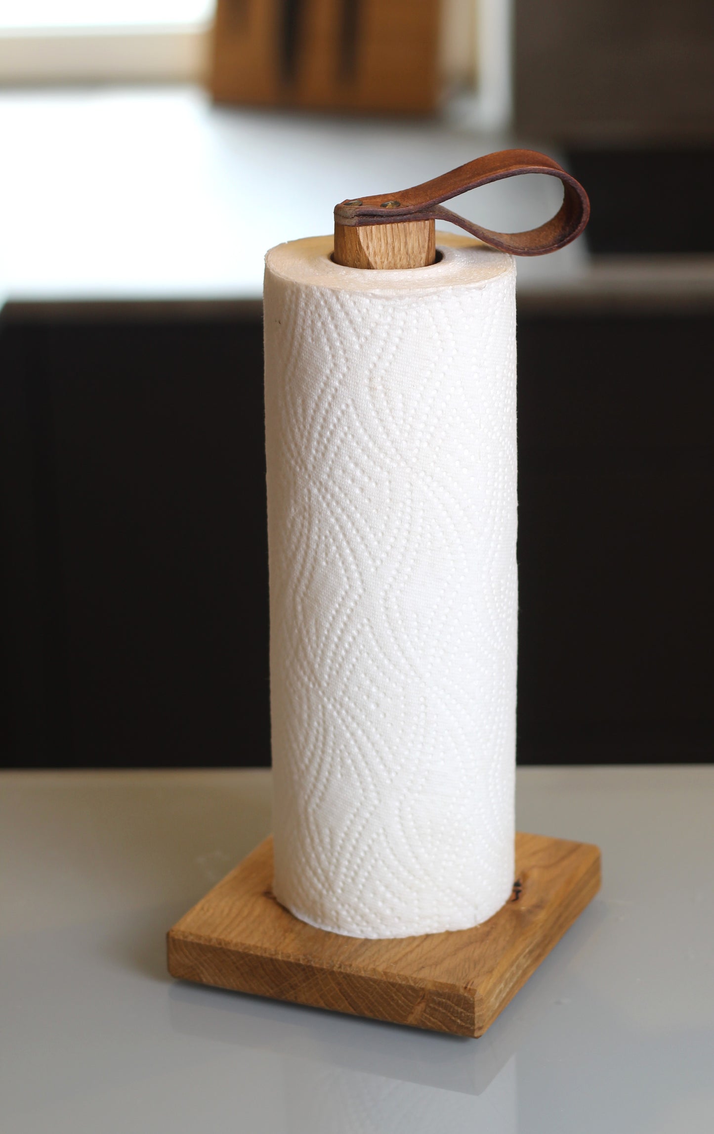 Küchenrollenhalter Holz Eiche