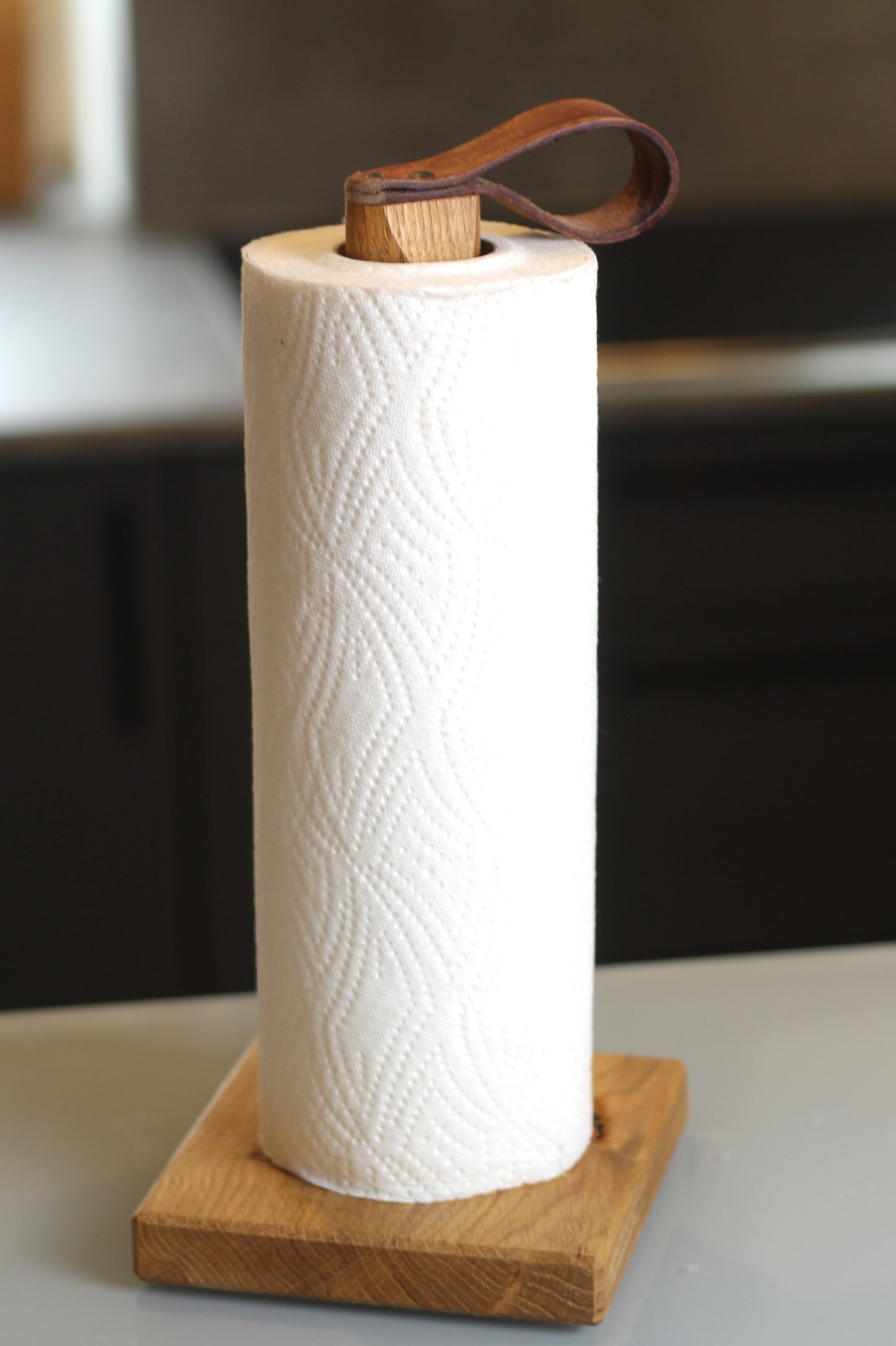 Küchenrollenhalter Holz Eiche