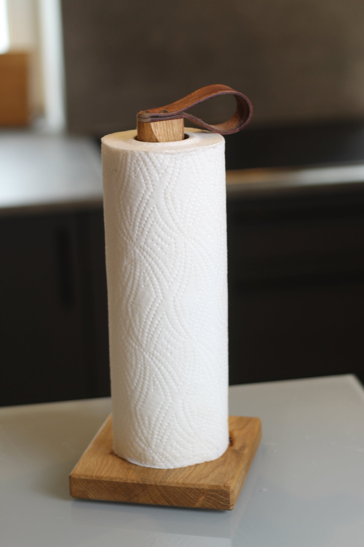 Küchenrollenhalter Holz Eiche