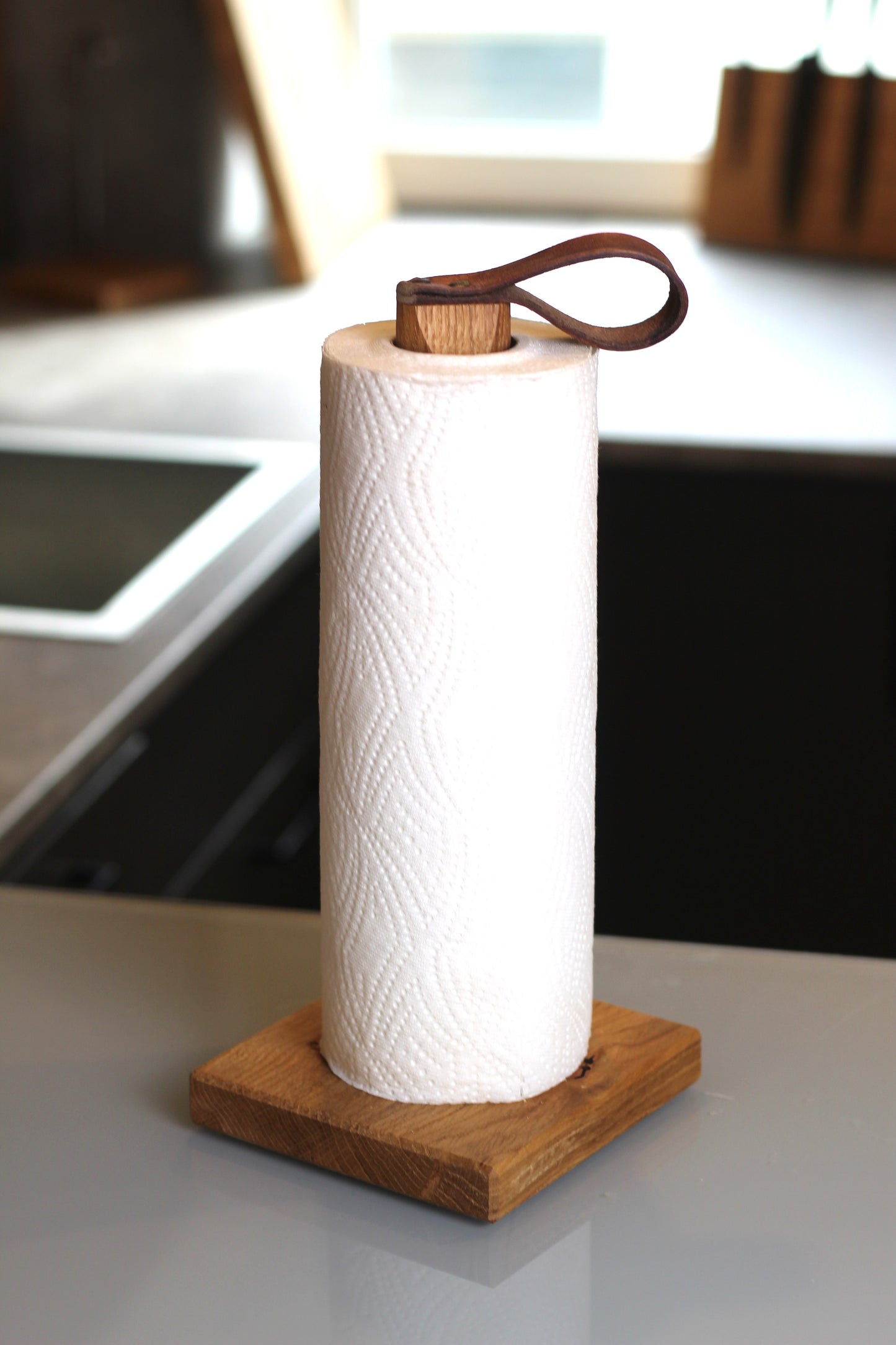 Küchenrollenhalter Holz Eiche