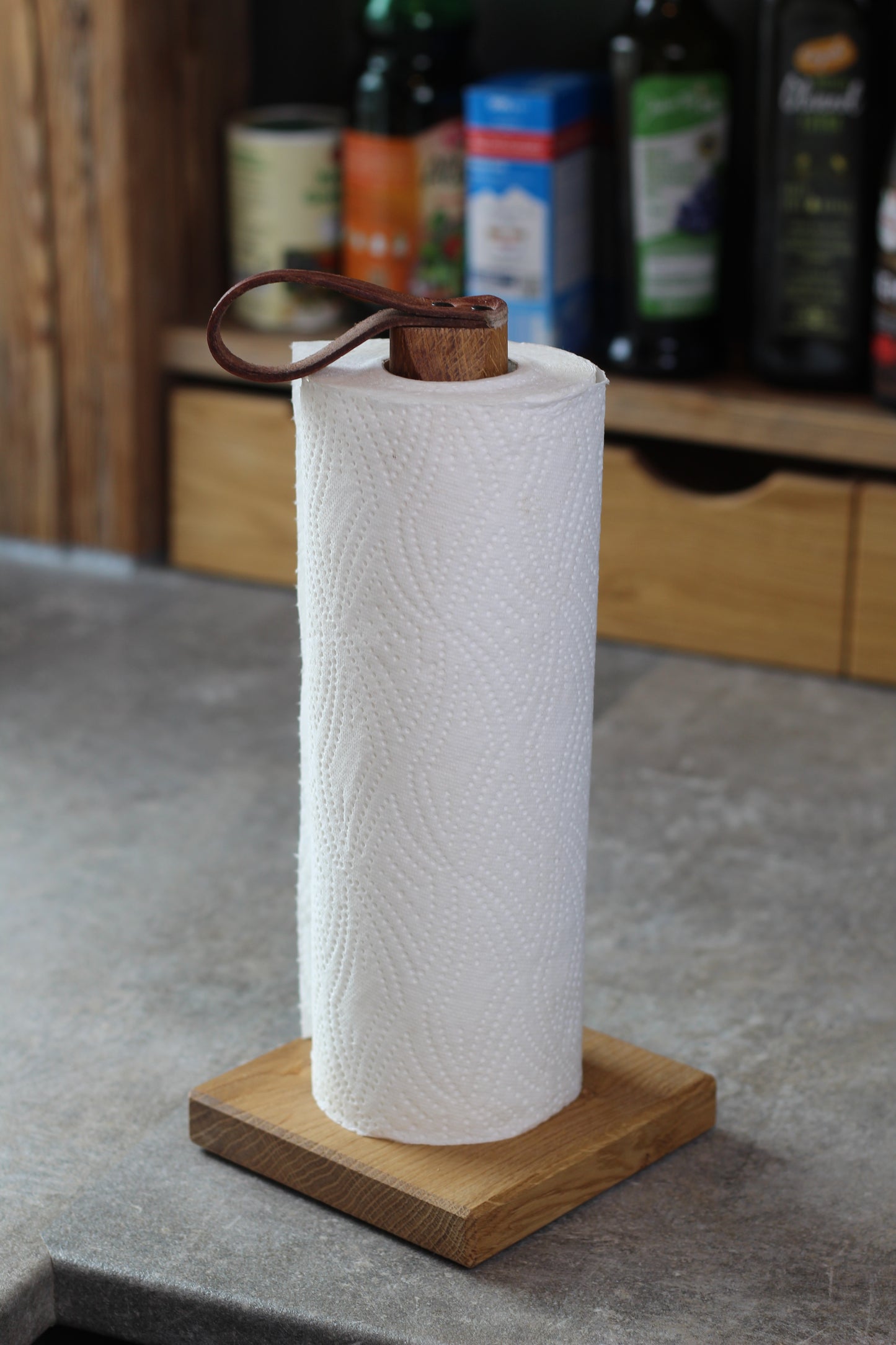 Küchenrollenhalter Holz Eiche