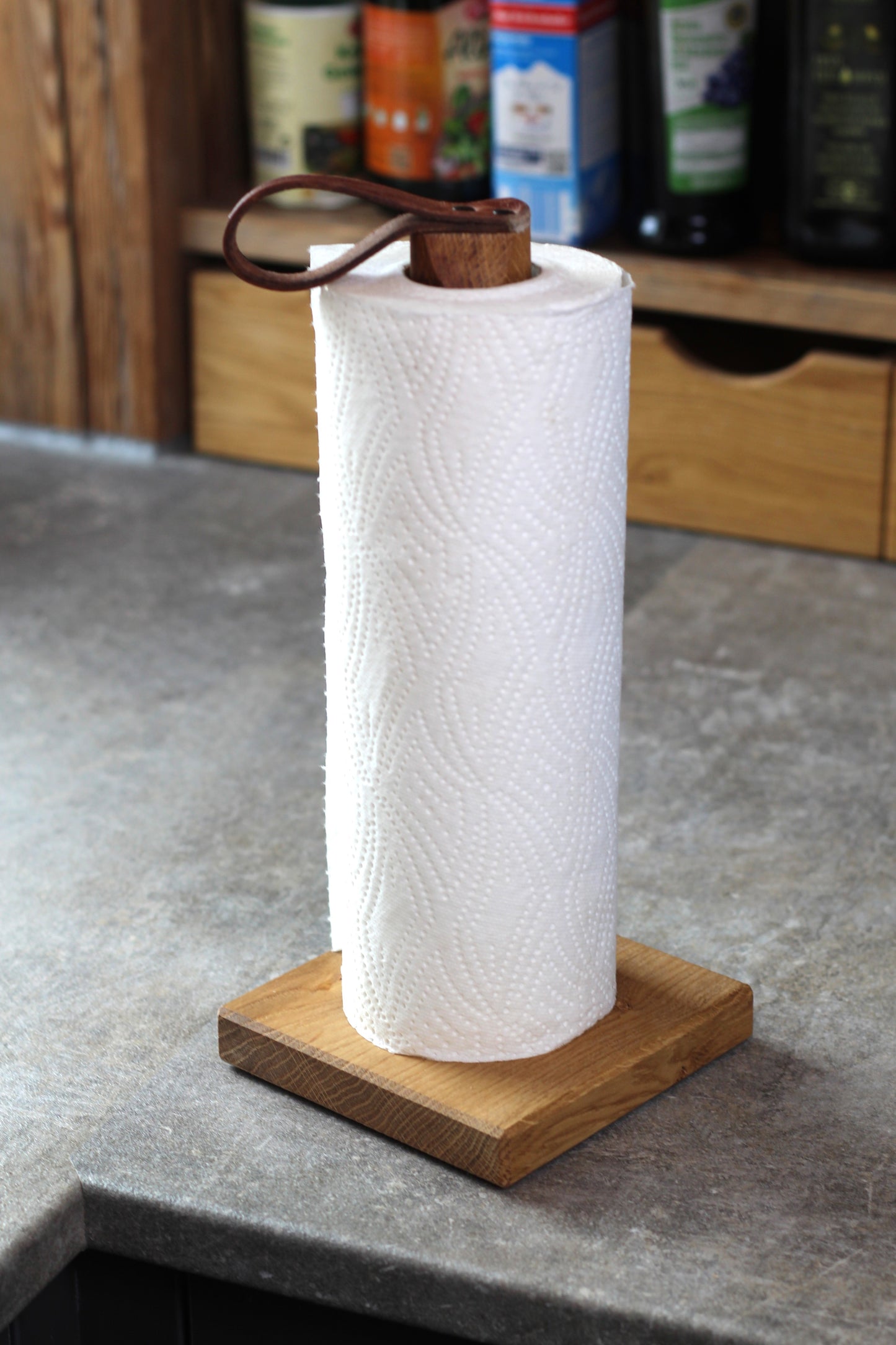Küchenrollenhalter Holz Eiche