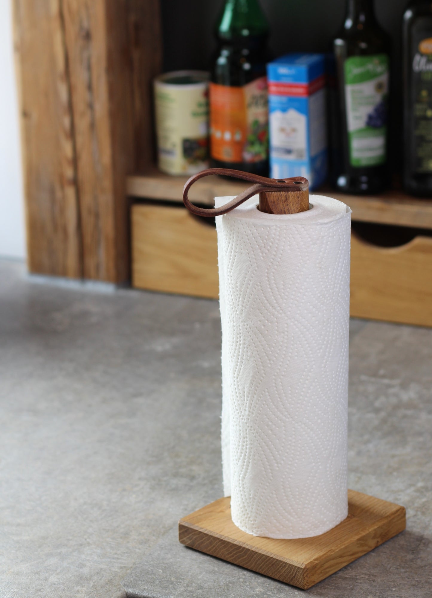 Küchenrollenhalter Holz Eiche
