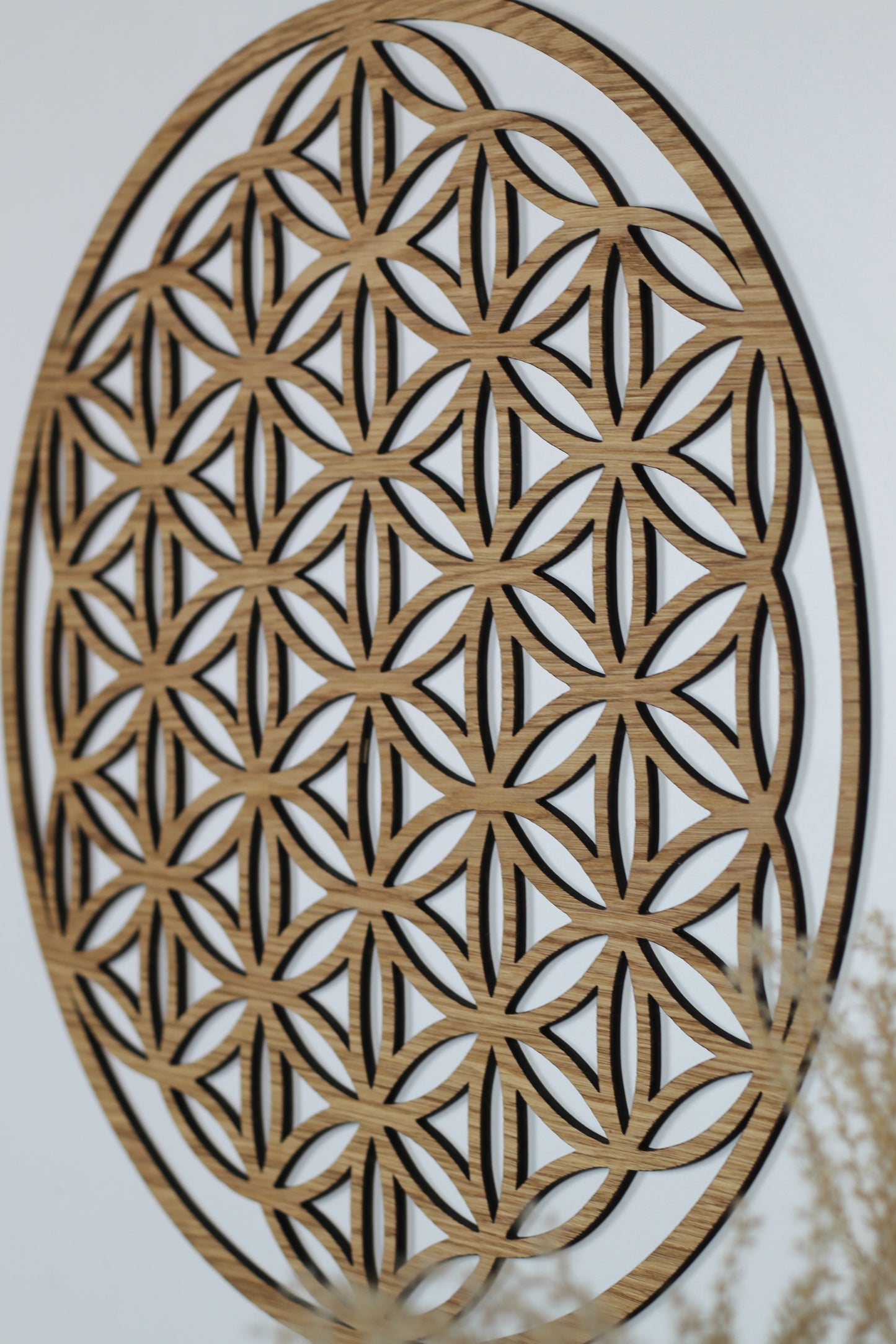 "Blume des Lebens" aus Holz
