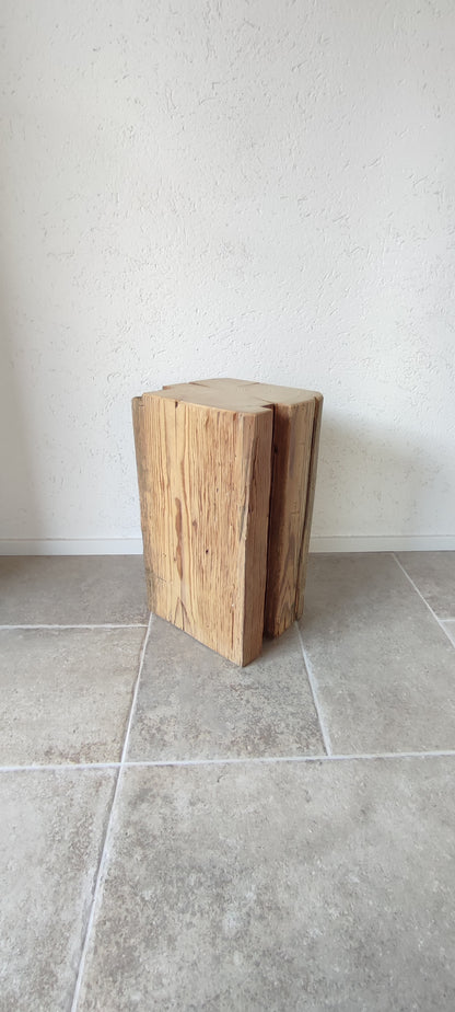 Holzklotz Hocker Altholz Holzblock