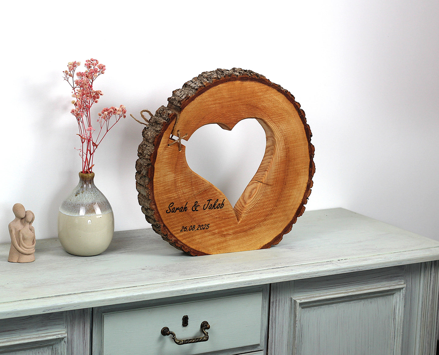 Personalisierte Baumscheibe                                                              Hochzeitsgeschenk, personalisiertes Geschenk, Jahrestag