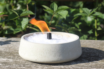 Betonfeuer, Tischfeuer, Wachsfresser
