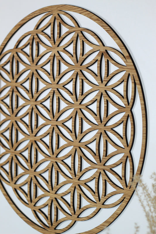 "Blume des Lebens" aus Holz