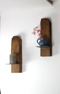 Wand Kerzenhalter, Eiche Altholz, 2er Set