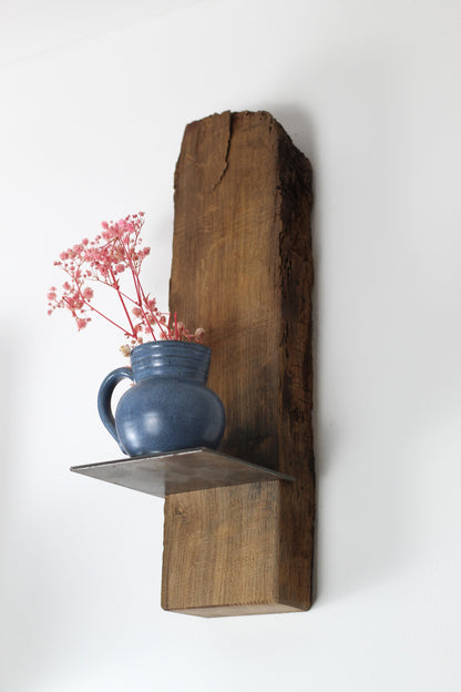Wand Kerzenhalter, Eiche Altholz, 2er Set