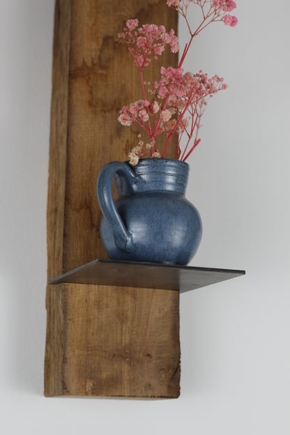 Wand Kerzenhalter, Eiche Altholz, 2er Set