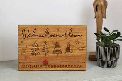 Weihnachtscountdown, Adventskalender Holz
