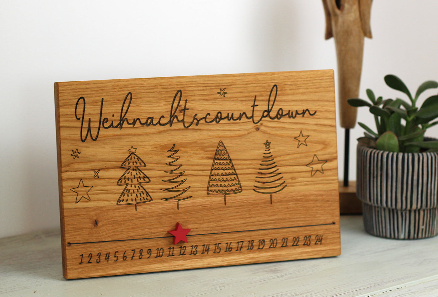 Weihnachtscountdown, Adventskalender Holz