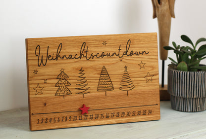 Weihnachtscountdown, Adventskalender Holz