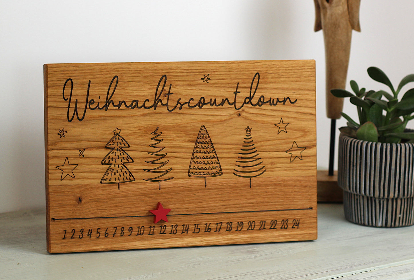 Weihnachtscountdown, Adventskalender Holz