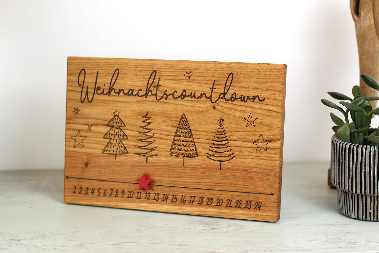 Weihnachtscountdown, Adventskalender Holz