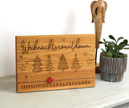 Weihnachtscountdown, Adventskalender Holz