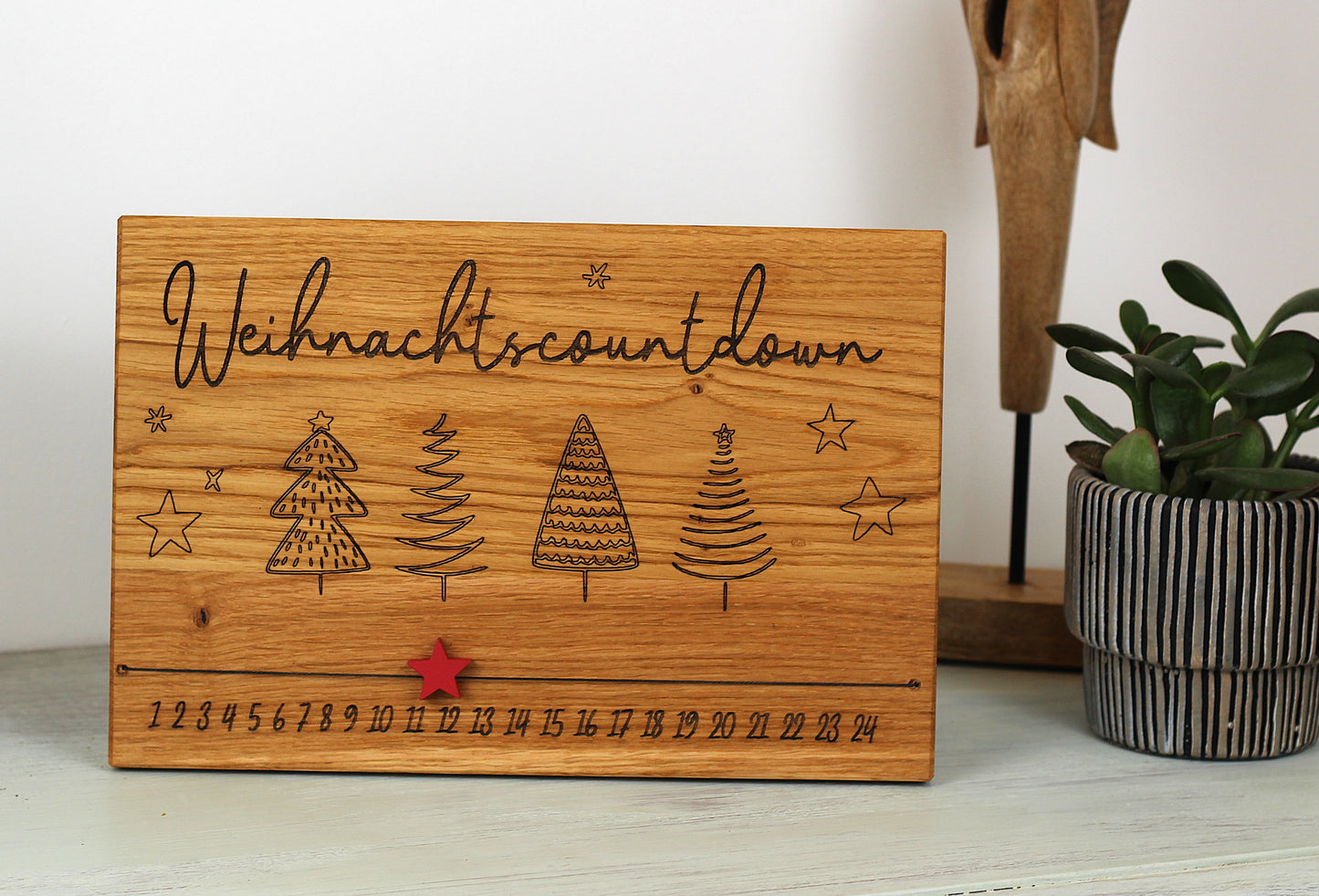 Weihnachtscountdown, Adventskalender Holz