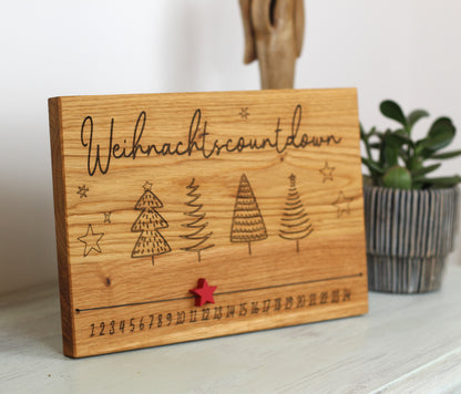 Weihnachtscountdown, Adventskalender Holz