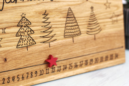 Weihnachtscountdown, Adventskalender Holz