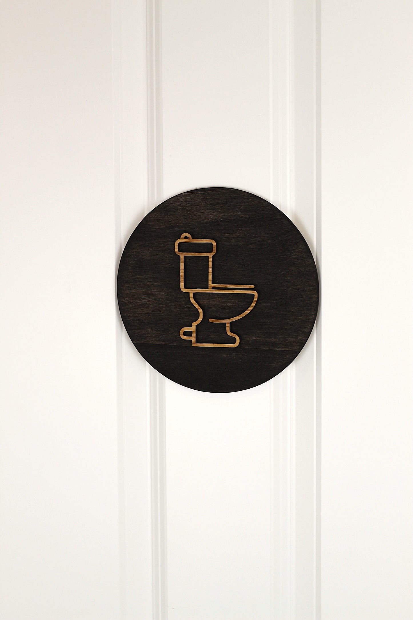 WC Schild Holz