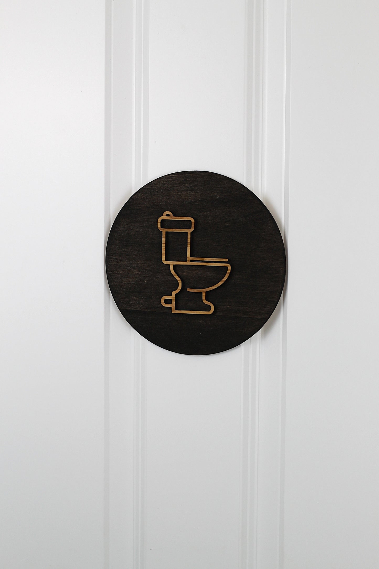 WC Schild Holz