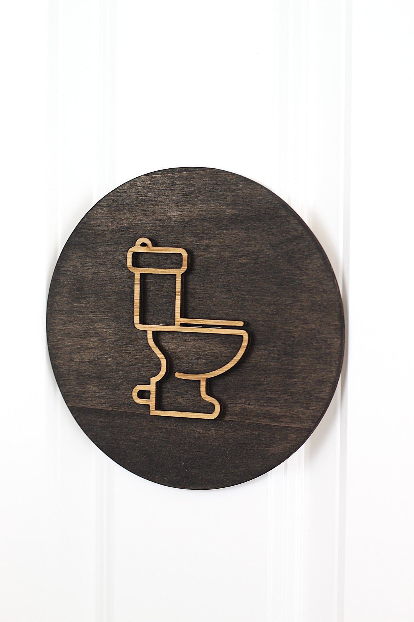WC Schild Holz