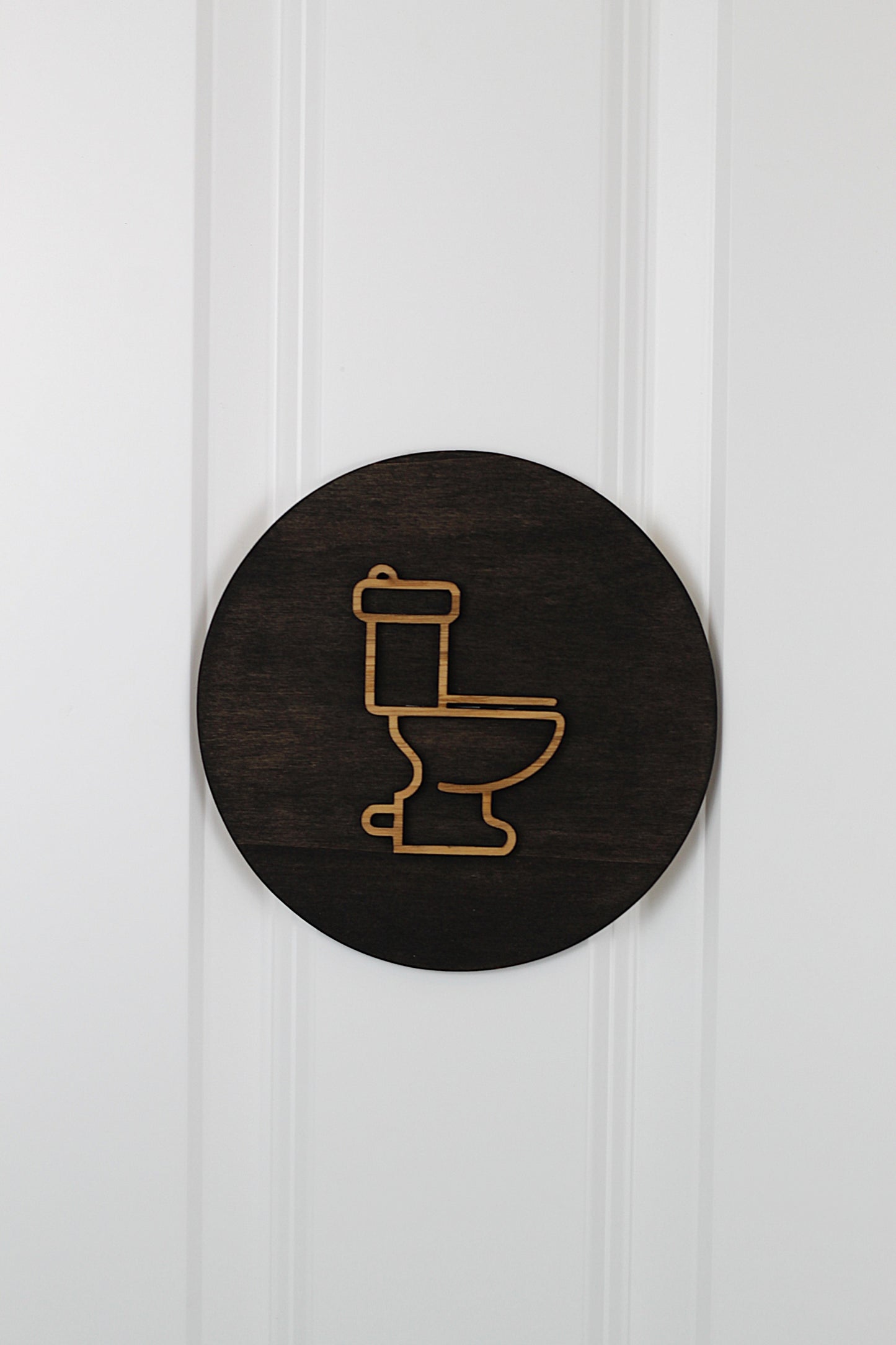 WC Schild Holz