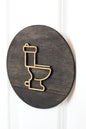 WC Schild Holz