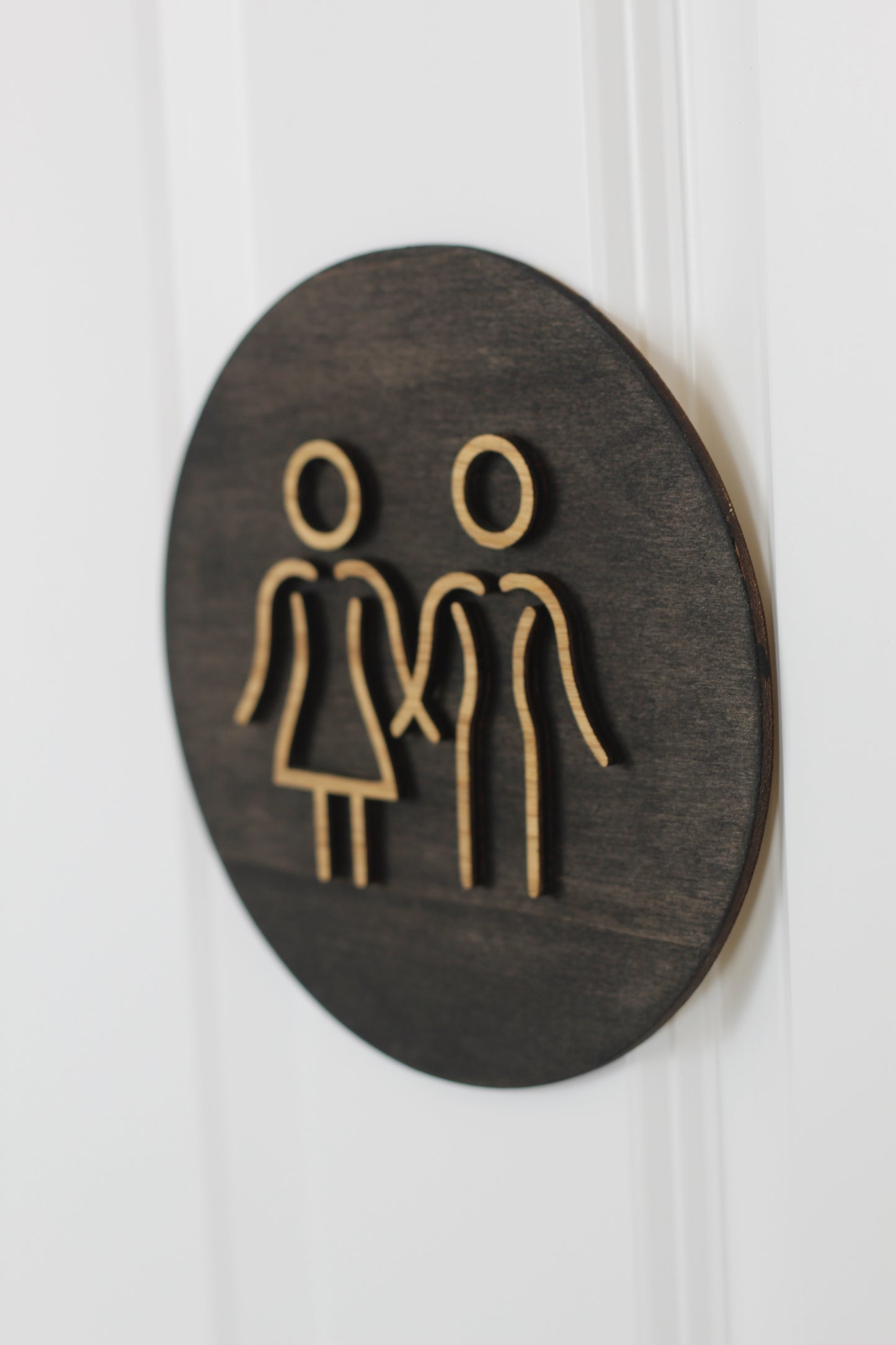 WC Schild Holz Damen, Herren