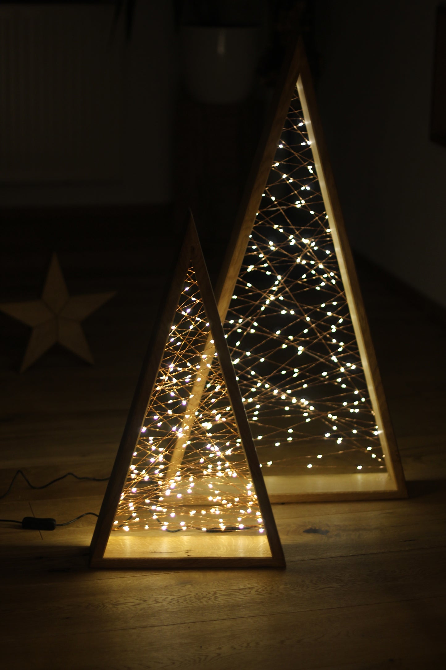 Weihnachtsbaum Holz mit Beleuchtung